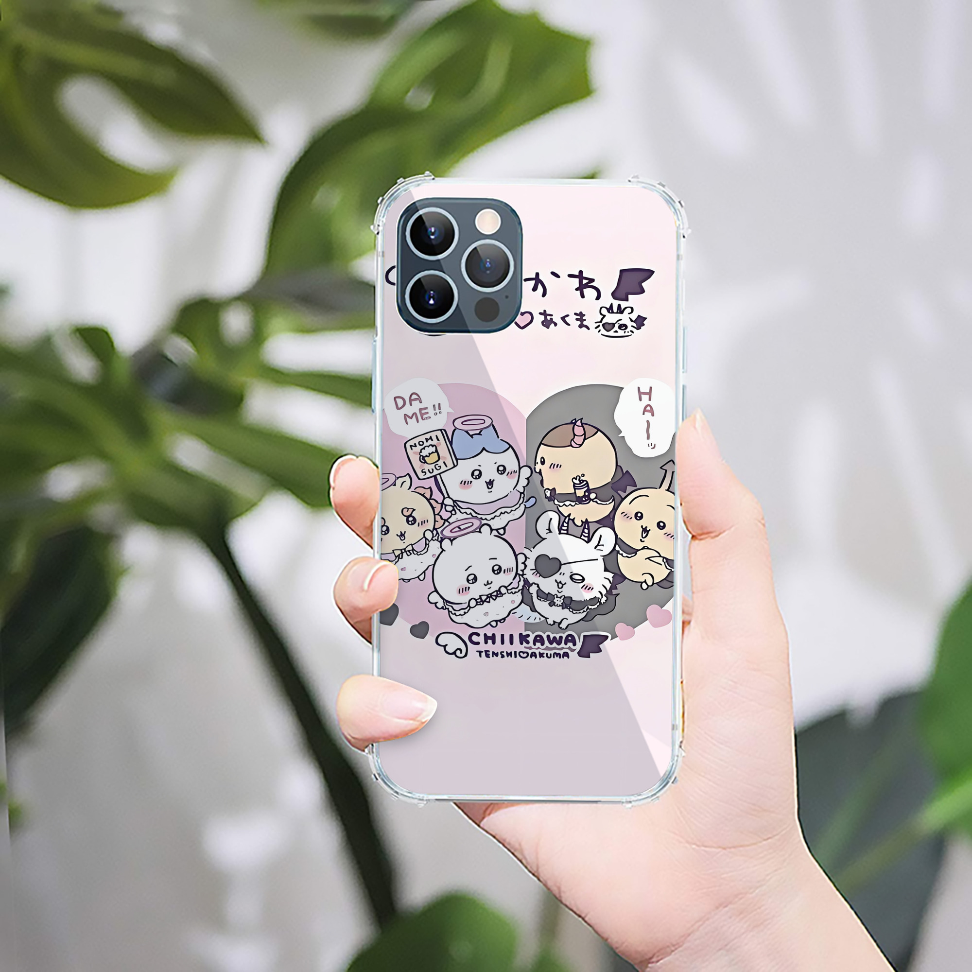 （画像用） ちいかわ Chii-kawa 【iPhone 12シリーズ対応】透明スマホケース（クリアソフトケース）